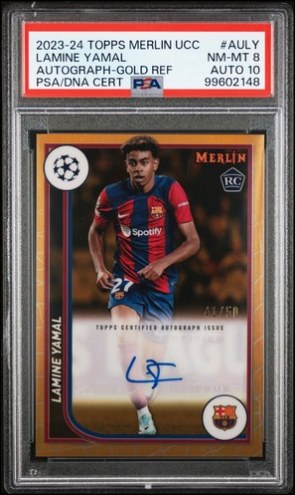 Lamine Yamal 2024 Topps Chrome Merlin Gold Refractor /50