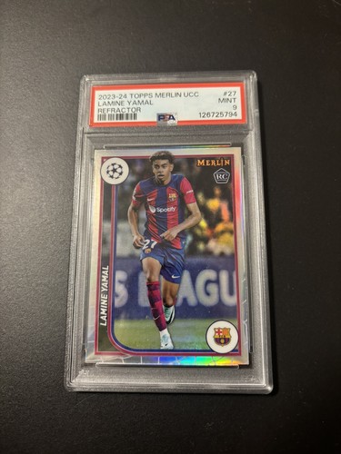 Lamine Yamal 2023 Topps Chrome Merlin Refractor #27