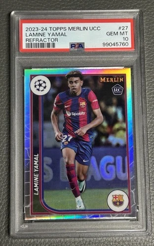 Lamine Yamal 2023 Topps Chrome Merlin Refractor