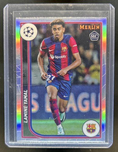 Lamine Yamal 2023 Topps Chrome Merlin UEFA Refractor