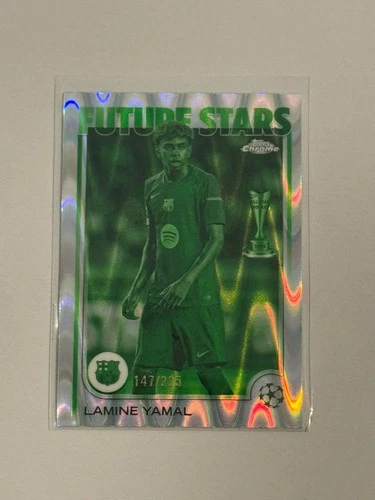 Lamine Yamal 2024 Topps Chrome Night Vision Raywave /225
