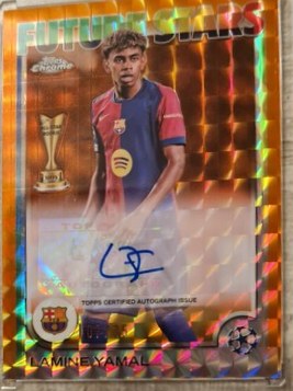 Lamine Yamal 2024 Topps Chrome Orange Geometric /25