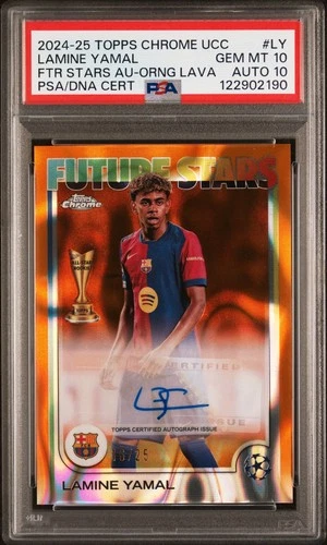 Lamine Yamal 2024 Topps Chrome Orange Lava /25