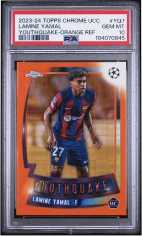 Lamine Yamal 2023 Topps Chrome Orange Refractor /25