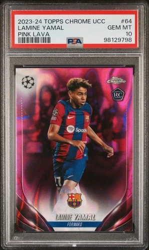 Lamine Yamal 2024 Topps Chrome Pink Lava
