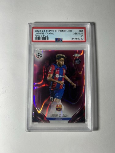 Lamine Yamal 2023 Topps Chrome Pink Lava