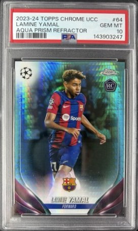 Lamine Yamal 2023 Topps Chrome Prism Refractor