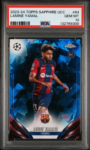 Lamine Yamal 2023 Topps Chrome Sapphire