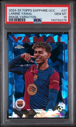 Lamine Yamal 2024 Topps Chrome Sapphire Edition UEFA Club Competitions Sapphire Edition