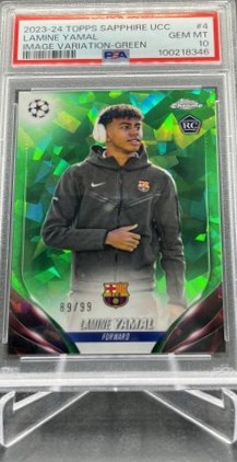 Lamine Yamal 2023 Topps Chrome Sapphire Green /99