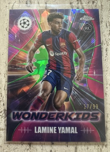 Lamine Yamal 2023 Topps Chrome Sapphire Green Ice /99