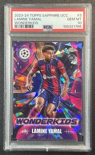 Lamine Yamal 2023 Topps Chrome Sapphire Refractor /66