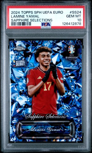 Lamine Yamal 2024 Topps Chrome Sapphire UEFA Euro Sapphire
