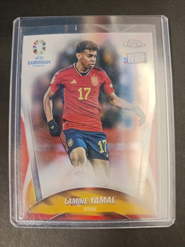 Lamine Yamal 2024 Topps Chrome UEFA Euro 2024 Refractor