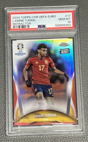 Lamine Yamal 2023 Topps Chrome UEFA Euro Refractor