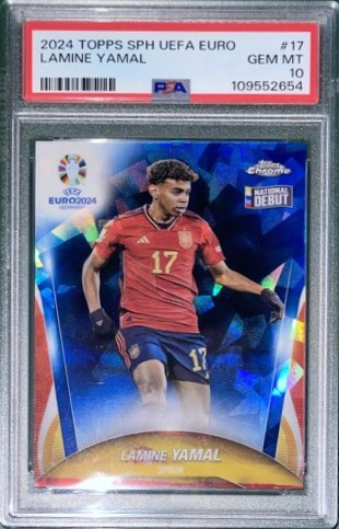 Lamine Yamal 2024 Topps Chrome UEFA EURO Sapphire