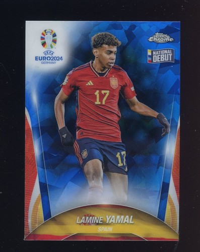 Lamine Yamal 2024 Topps Chrome UEFA EURO Zaffiro