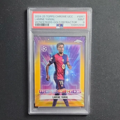 Lamine Yamal 2024 Topps Chrome UEFA Gold Refractor /50
