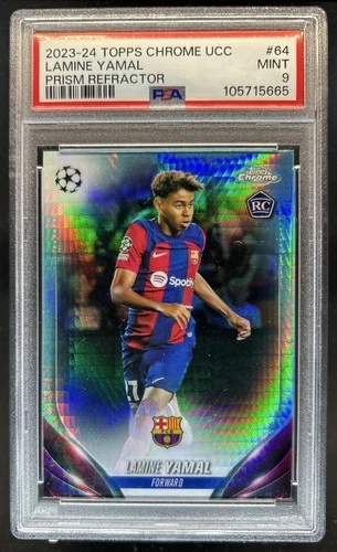 Lamine Yamal 2023 Topps Chrome UEFA Prisma Rifrattore