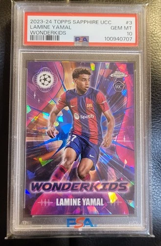 Lamine Yamal 2023 Topps Chrome UEFA Sapphire