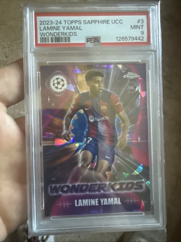 Lamine Yamal 2023 Topps Chrome UEFA Zaffiro