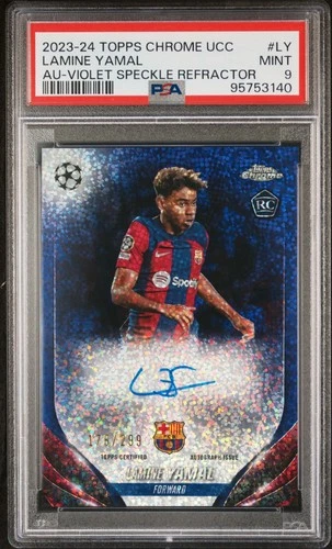 Lamine Yamal 2023 Topps Chrome Violet Speckle /299
