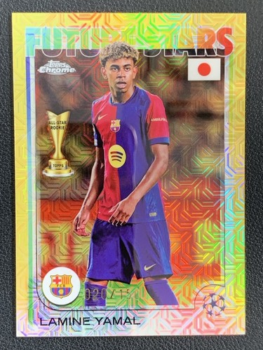 Lamine Yamal 2024 Topps Chrome Yellow Mojo /150
