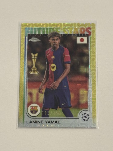 Lamine Yamal 2024 Topps Chrome Yellow Mojo Refractor /150