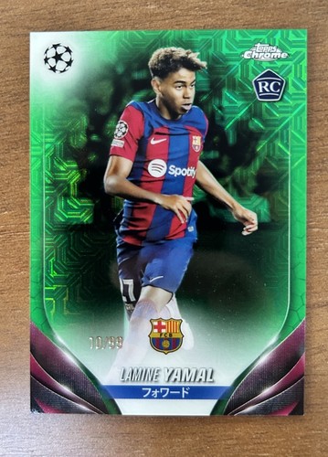 Lamine Yamal 2023 Topps Cromo Green Mojo /99