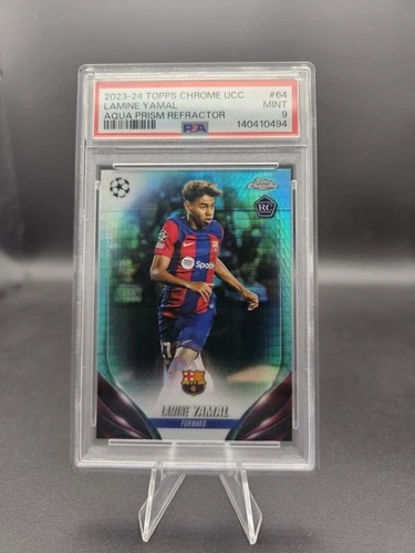 Lamine Yamal 2023 Topps Cromo UCC Aqua Prism