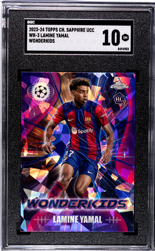 Lamine Yamal 2023 Topps Cromo UCC Zafiro Refractor #3