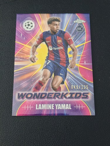 Lamine Yamal 2023 Topps Cromo UEFA Amarillo Refractor /125
