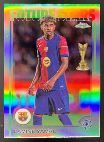 Lamine Yamal 2024 Topps Cromo UEFA Clubes Competiciones Refractor