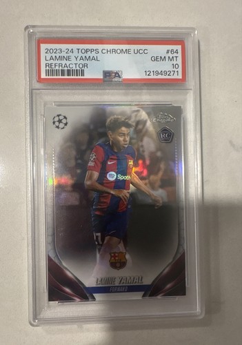 Lamine Yamal 2023 Topps Cromo UEFA Clubes Competiciones Refractor