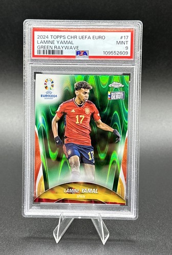Lamine Yamal 2024 Topps Cromo UEFA Euro Verde Raywave