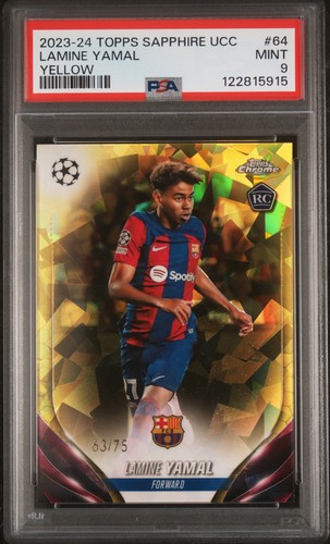 Lamine Yamal 2024 Topps Cromo Zafiro Edición Yellow /75