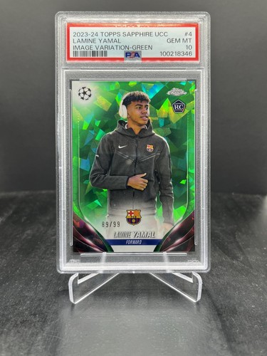 Lamine Yamal 2023 Topps Cromo Zafiro UEFA Sapphire Green 89/99