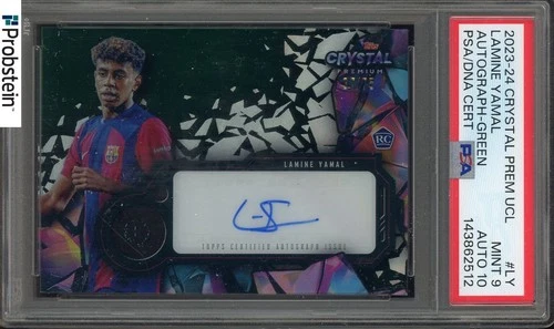 Lamine Yamal 2023 Topps Crystal Premium UCL Green /75