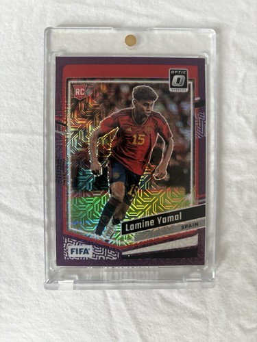 Lamine Yamal 2023 Panini Donruss FIFA Optic Purple Mojo Prizm /25