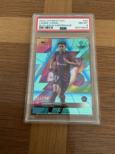 Lamine Yamal 2023 Topps Finest Blue Aqua Vaporwave /250