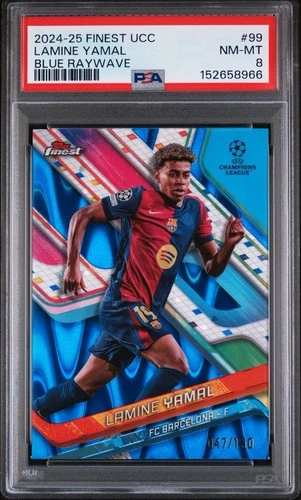 Lamine Yamal 2024 Topps Finest Blue RayWave #99
