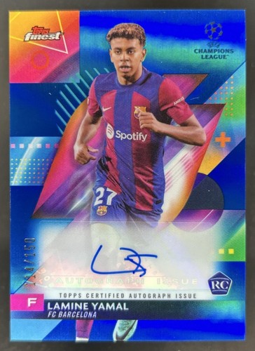 Lamine Yamal 2023 Topps Finest Blue Refractor /150