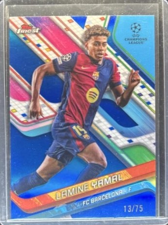 Lamine Yamal 2024 Topps Finest Blue Refractor /75