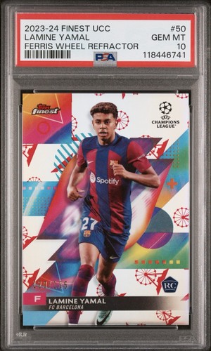 Lamine Yamal 2023 Topps Finest Ferris Wheel Refractor /135