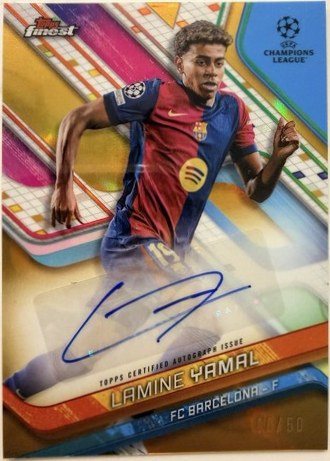 Lamine Yamal 2024 Topps Finest Gold Refractor /50