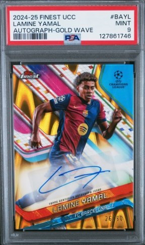 Lamine Yamal 2024 Topps Finest Gold Wave /50