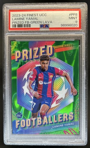 Lamine Yamal 2023 Topps Finest Green Lava Refractor /99