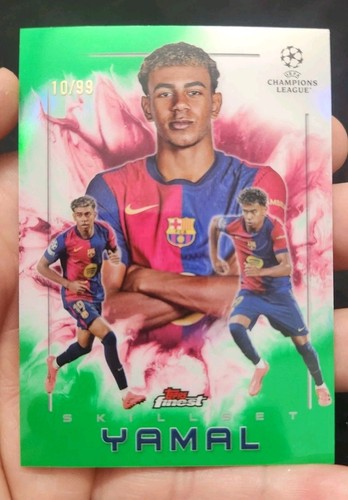 Lamine Yamal 2024 Topps Finest Green Refractor /99