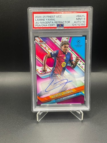 Lamine Yamal 2024 Topps Finest Magenta /75