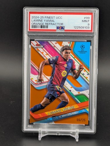 Lamine Yamal 2024 Topps Finest Orange Refractor /25